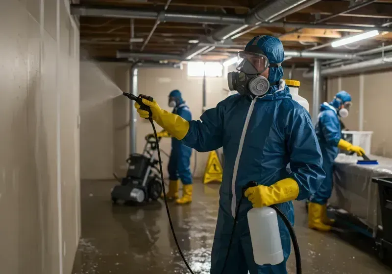 Basement Sanitization and Antimicrobial Treatment process in Narrows, VA